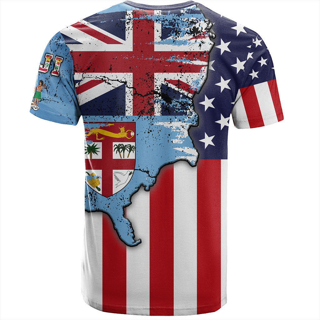 Fiji T-Shirt Flag American Half Concept
