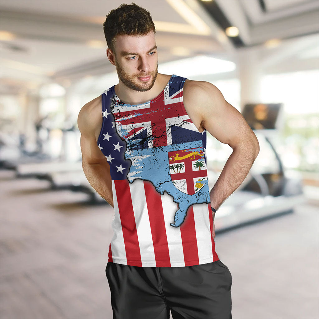 Fiji Tank Top Flag American Half Concept