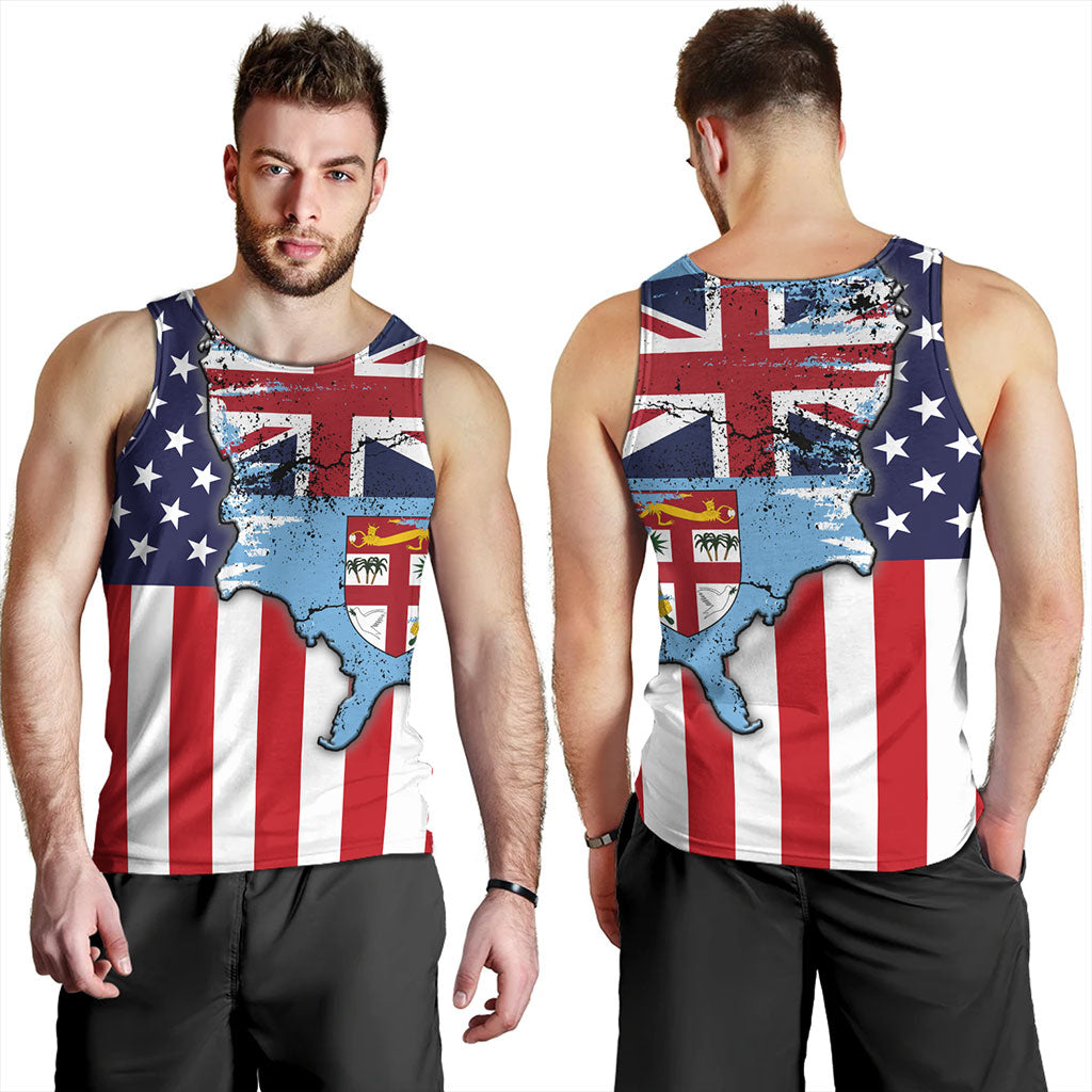 Fiji Tank Top Flag American Half Concept