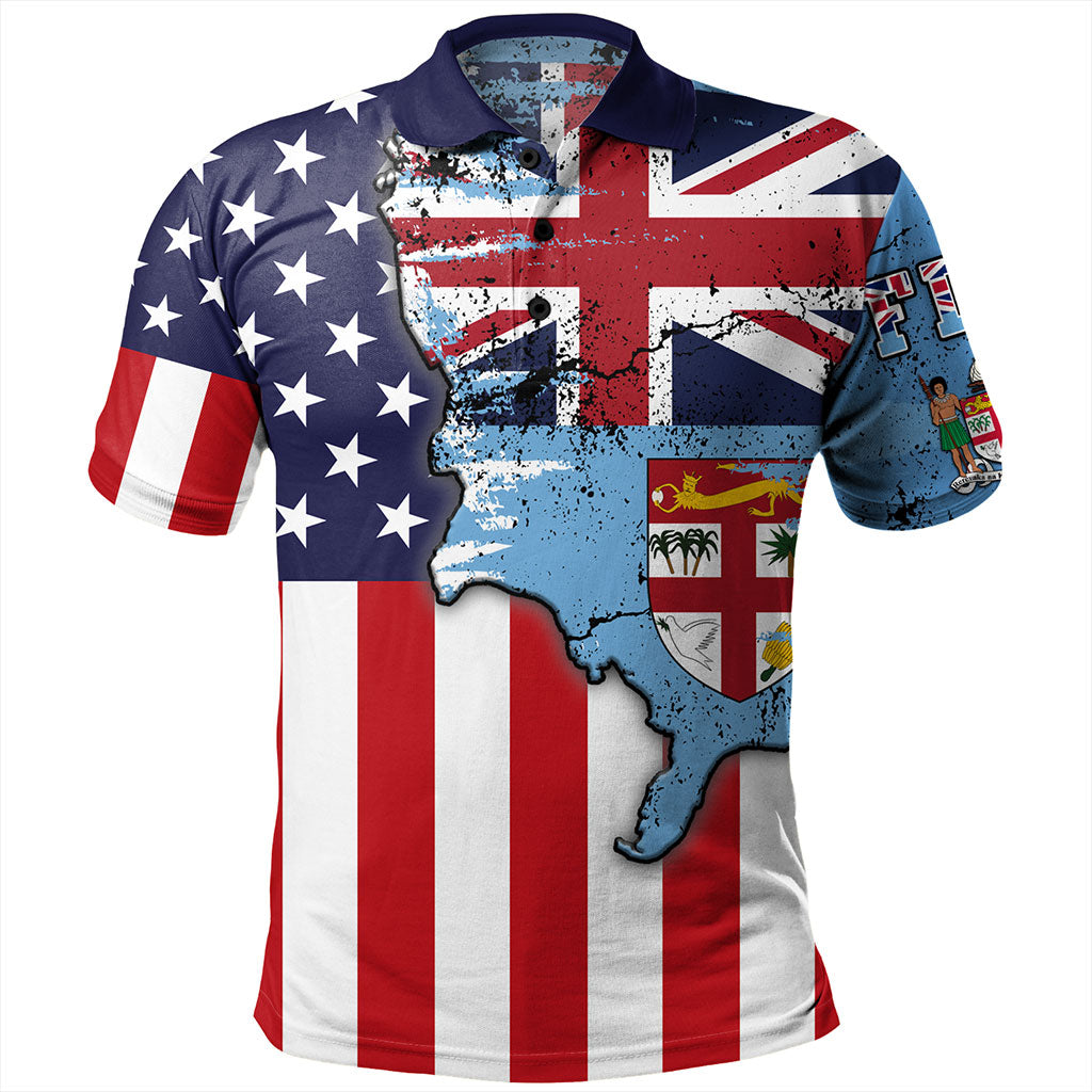 Fiji Polo Shirt Flag American Half Concept
