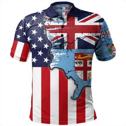 Fiji Polo Shirt Flag American Half Concept