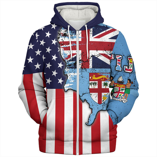 Fiji Sherpa Hoodie Flag American Half Concept