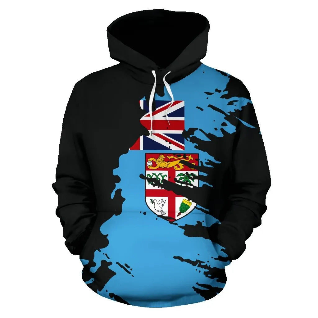 Fiji Hoodie - Fiji Flag Painting