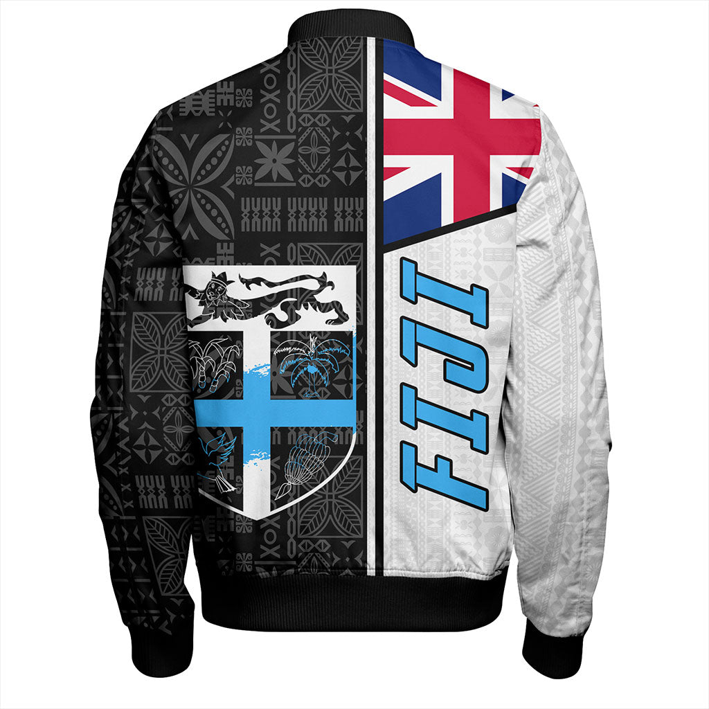 Fiji Bomber Jacket Flag Pattern Bula Concept
