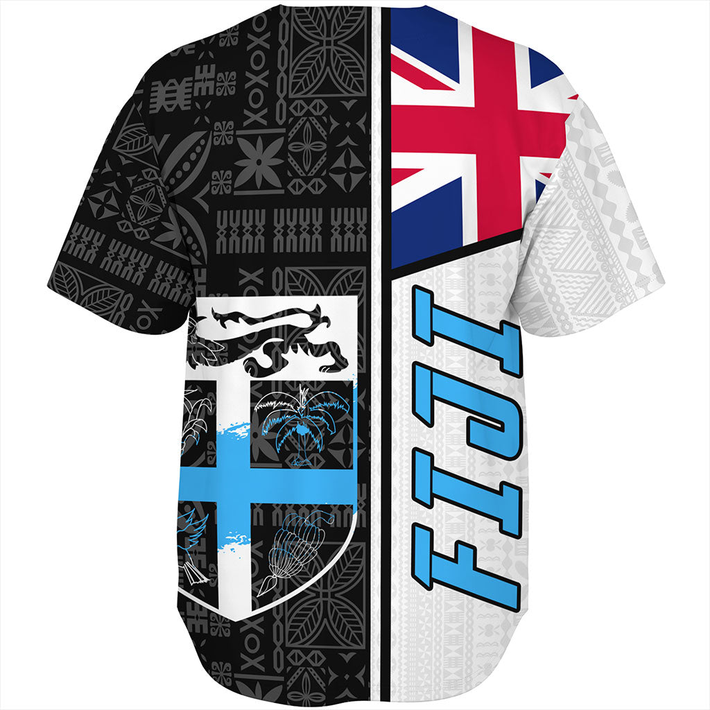 Fiji Baseball Shirt Flag Pattern Bula Concept