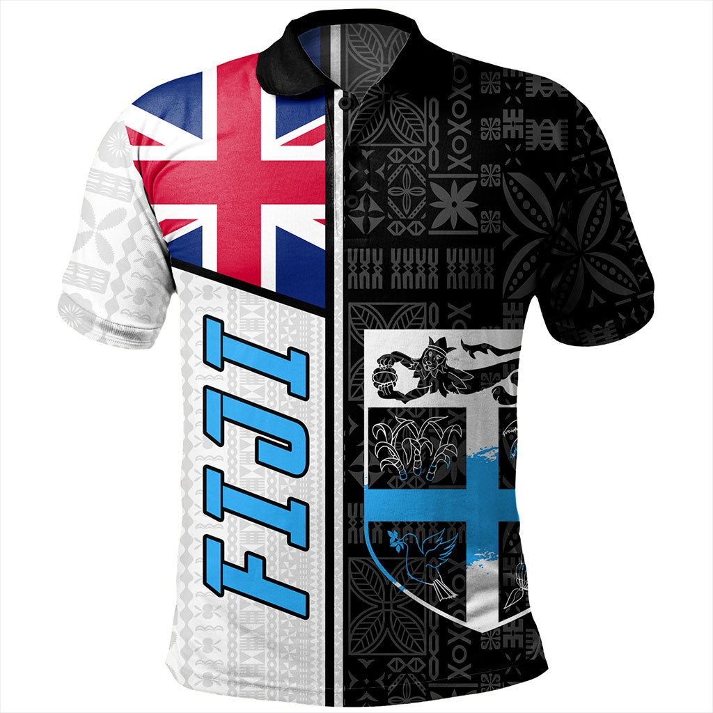 Fiji Polo Shirt Flag Pattern Bula Concept