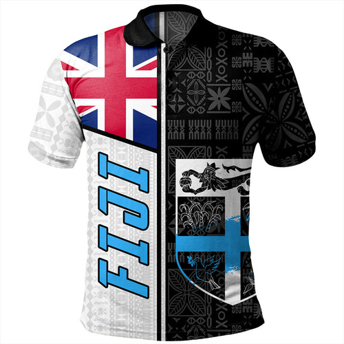 Fiji Polo Shirt Flag Pattern Bula Concept