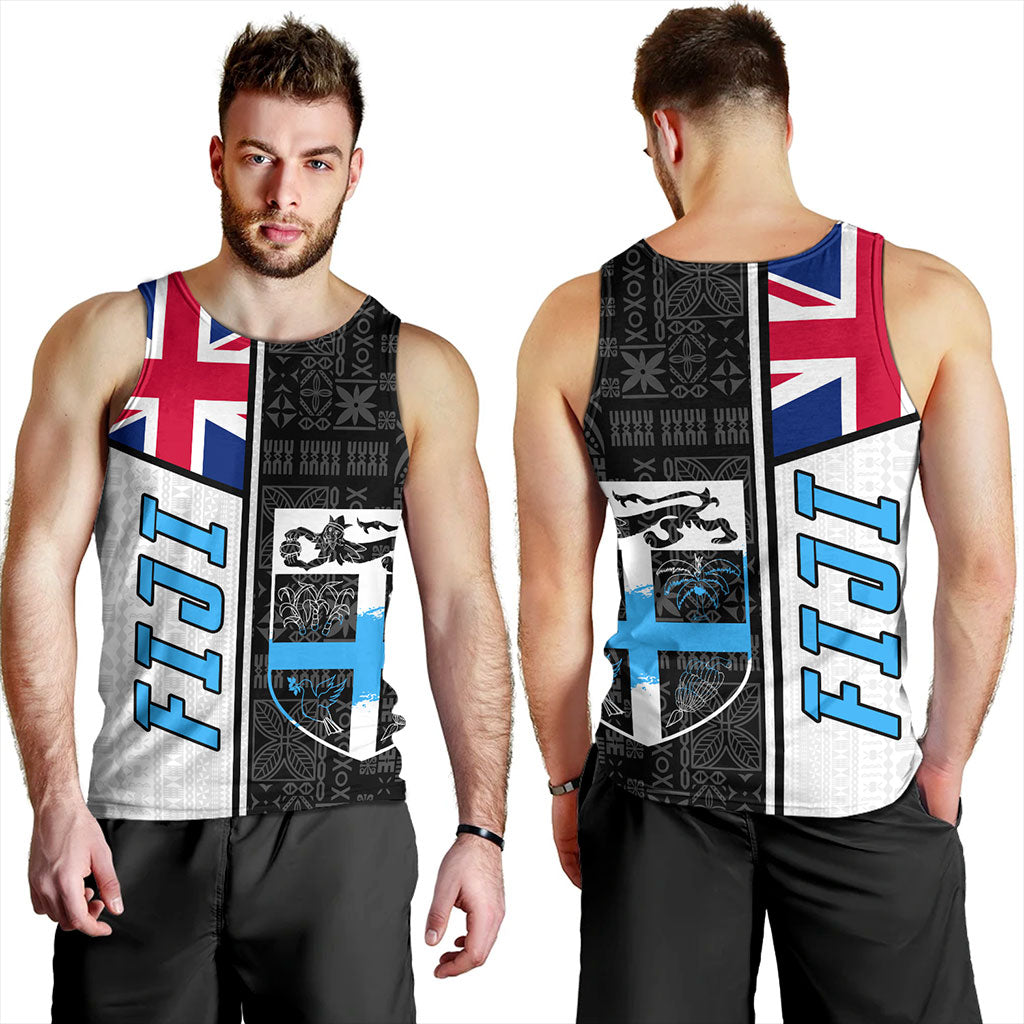 Fiji Tank Top Flag Pattern Bula Concept