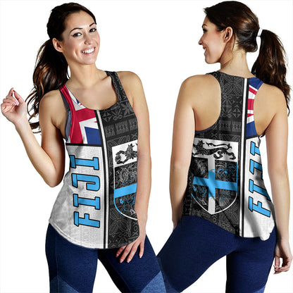 Fiji Women Tank Flag Pattern Bula Concept
