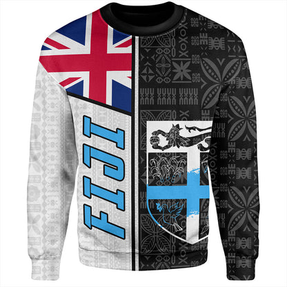 Fiji Sweatshirt Flag Pattern Bula Concept