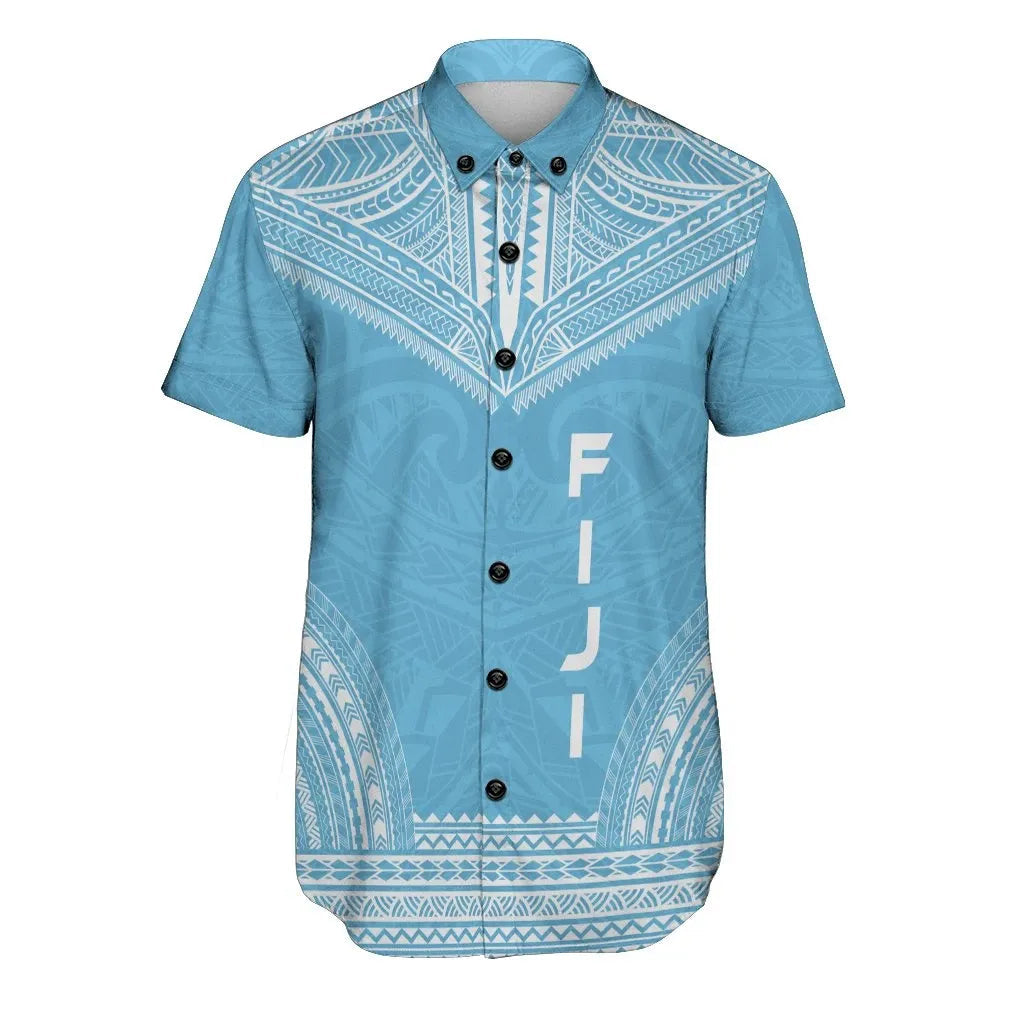 Fiji Flag Polynesian Chief Short Sleeve Shirt