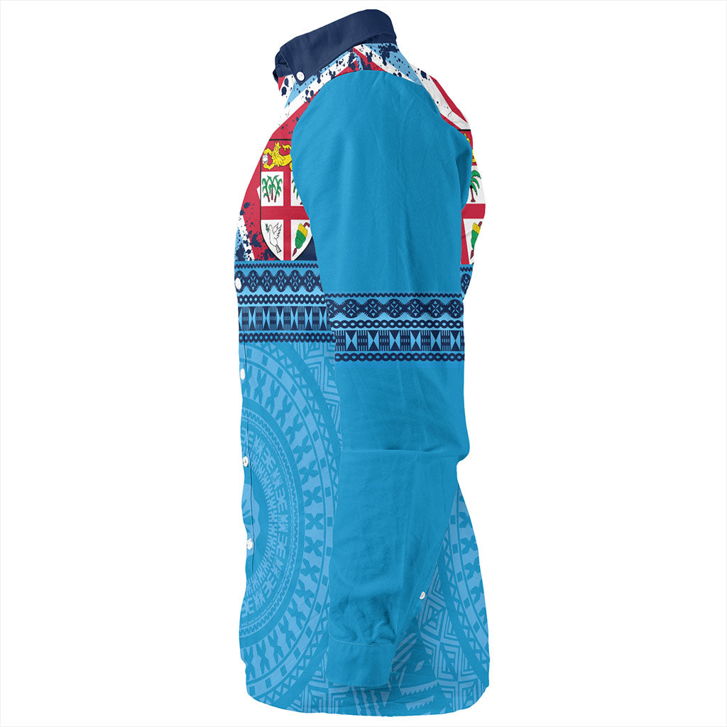 Fiji Long Sleeve Shirt Flag Bula Tribal
