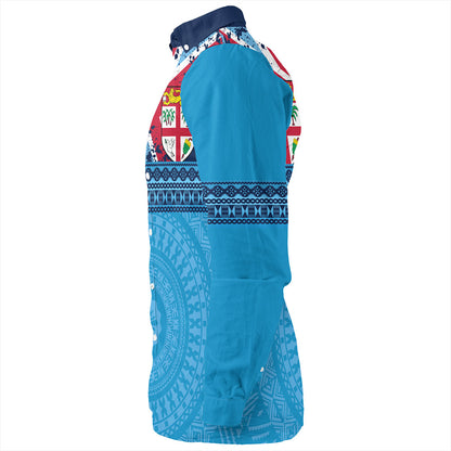 Fiji Long Sleeve Shirt Flag Bula Tribal