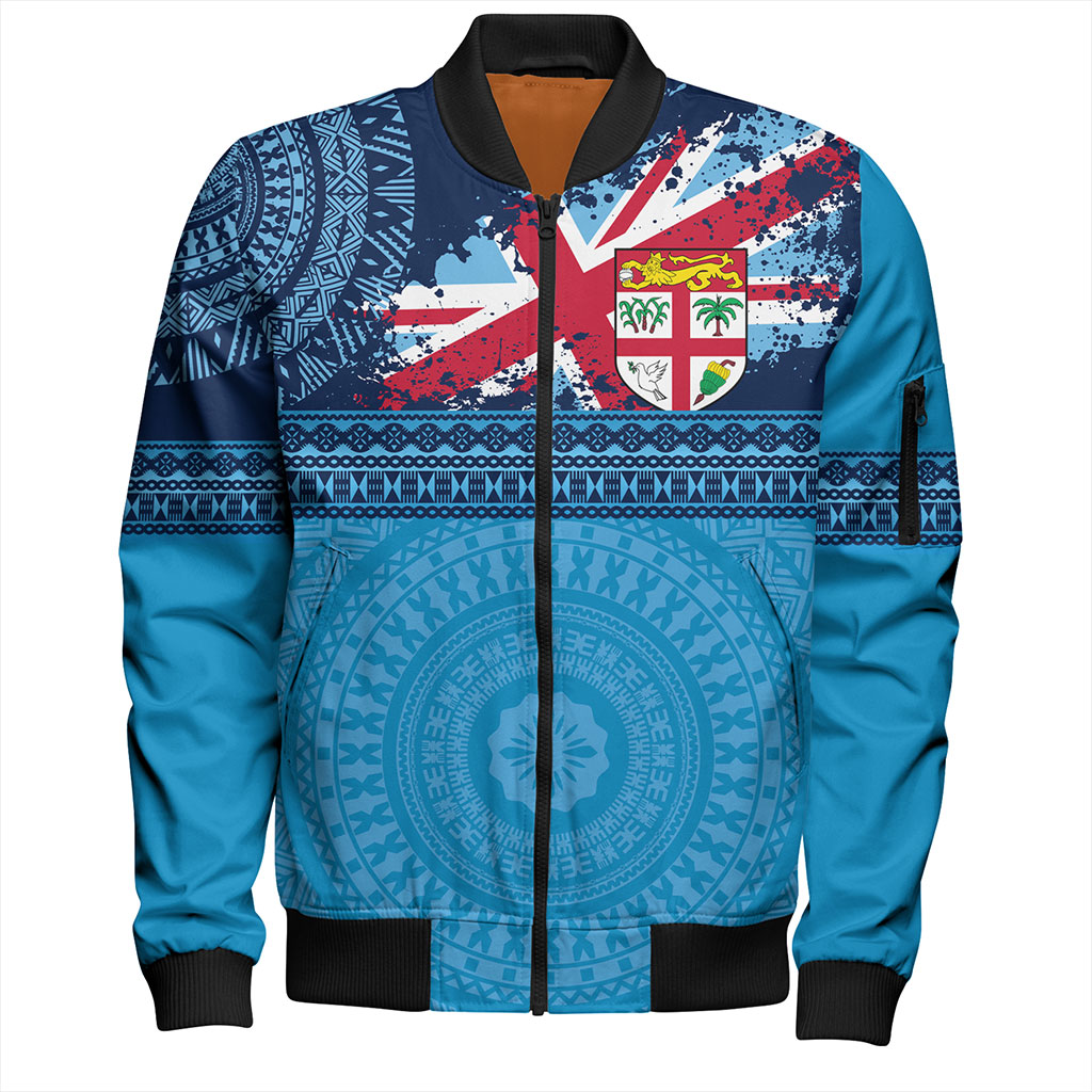 Fiji Bomber Jacket Flag Bula Tribal