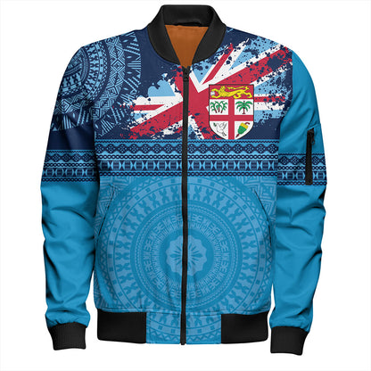 Fiji Bomber Jacket Flag Bula Tribal
