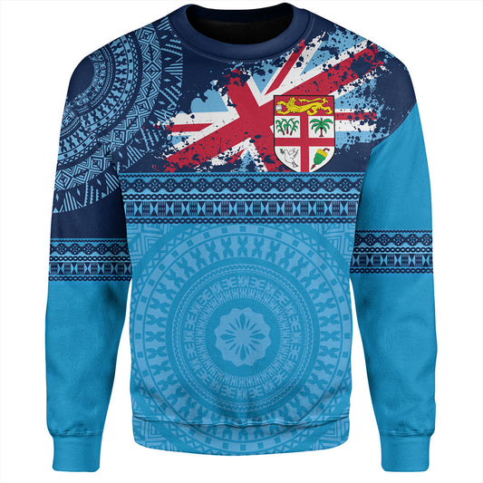 Fiji Sweatshirt Flag Bula Tribal