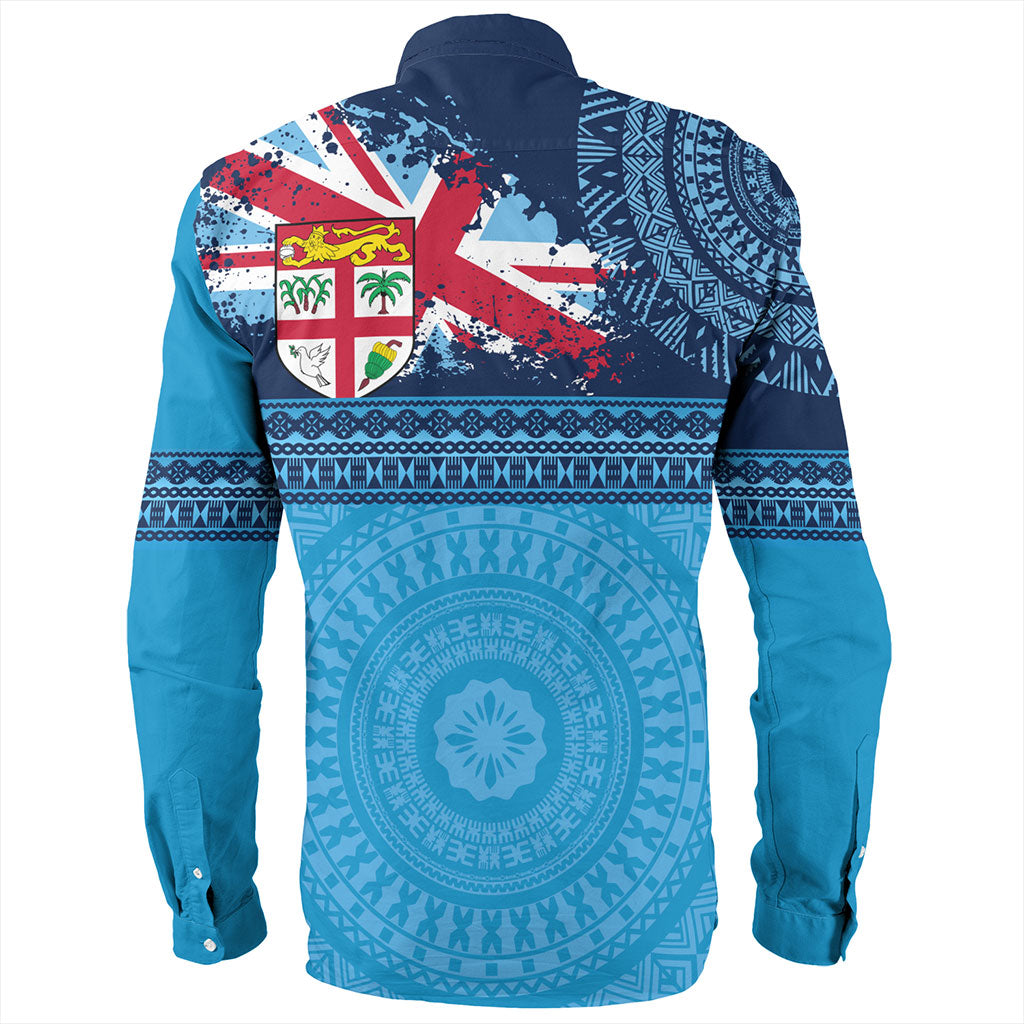 Fiji Long Sleeve Shirt Flag Bula Tribal