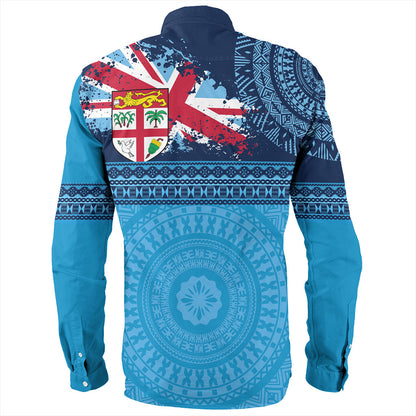 Fiji Long Sleeve Shirt Flag Bula Tribal