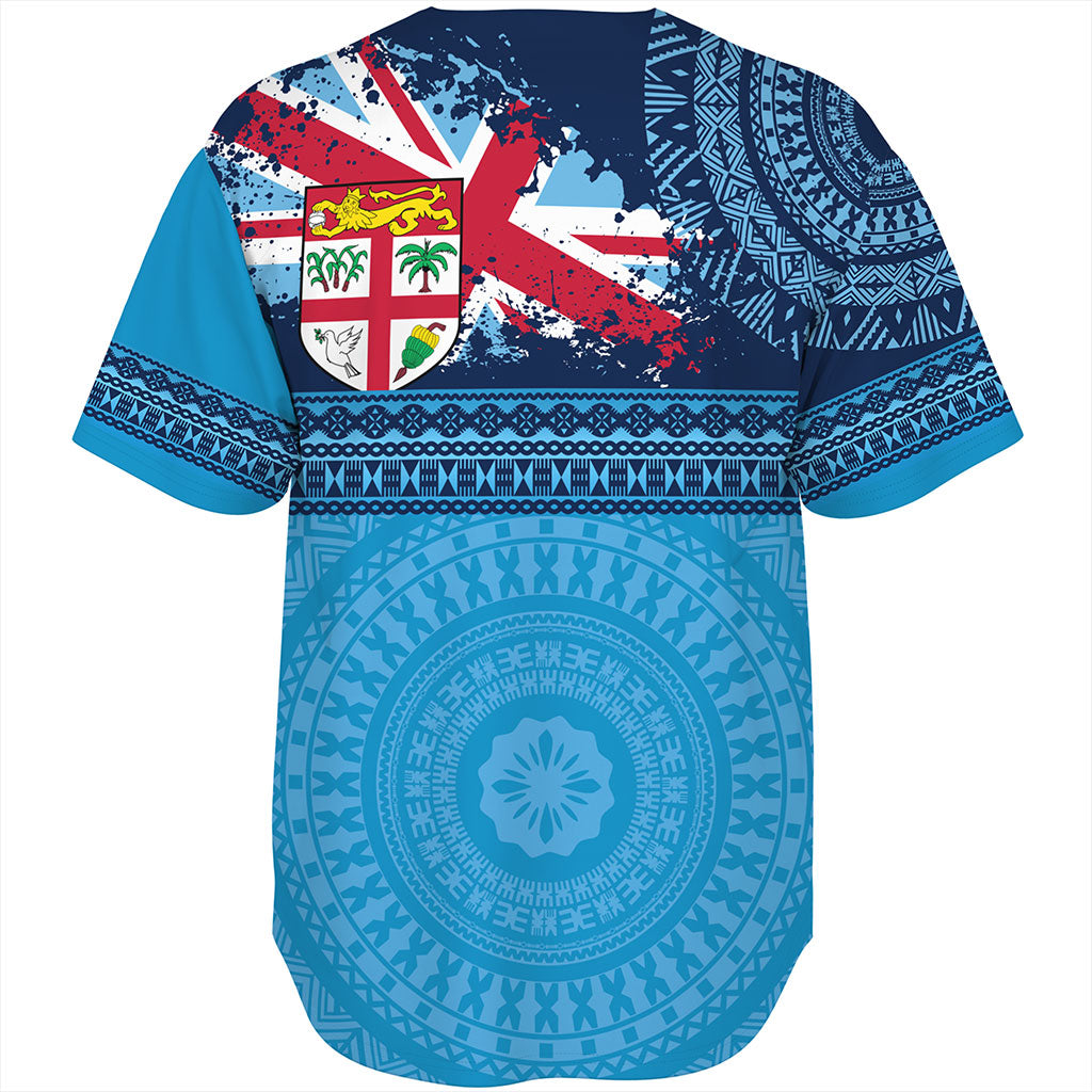 Fiji Baseball Shirt Flag Bula Tribal