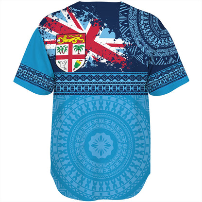 Fiji Baseball Shirt Flag Bula Tribal