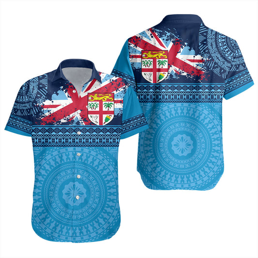 Fiji Short Sleeve Shirt Flag Bula Tribal