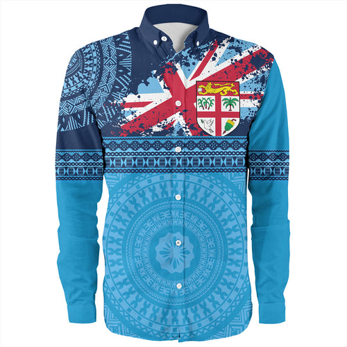 Fiji Long Sleeve Shirt Flag Bula Tribal
