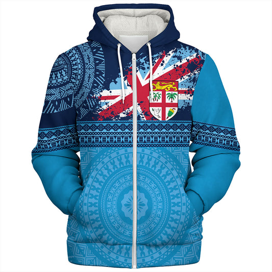 Fiji Sherpa Hoodie Flag Bula Tribal