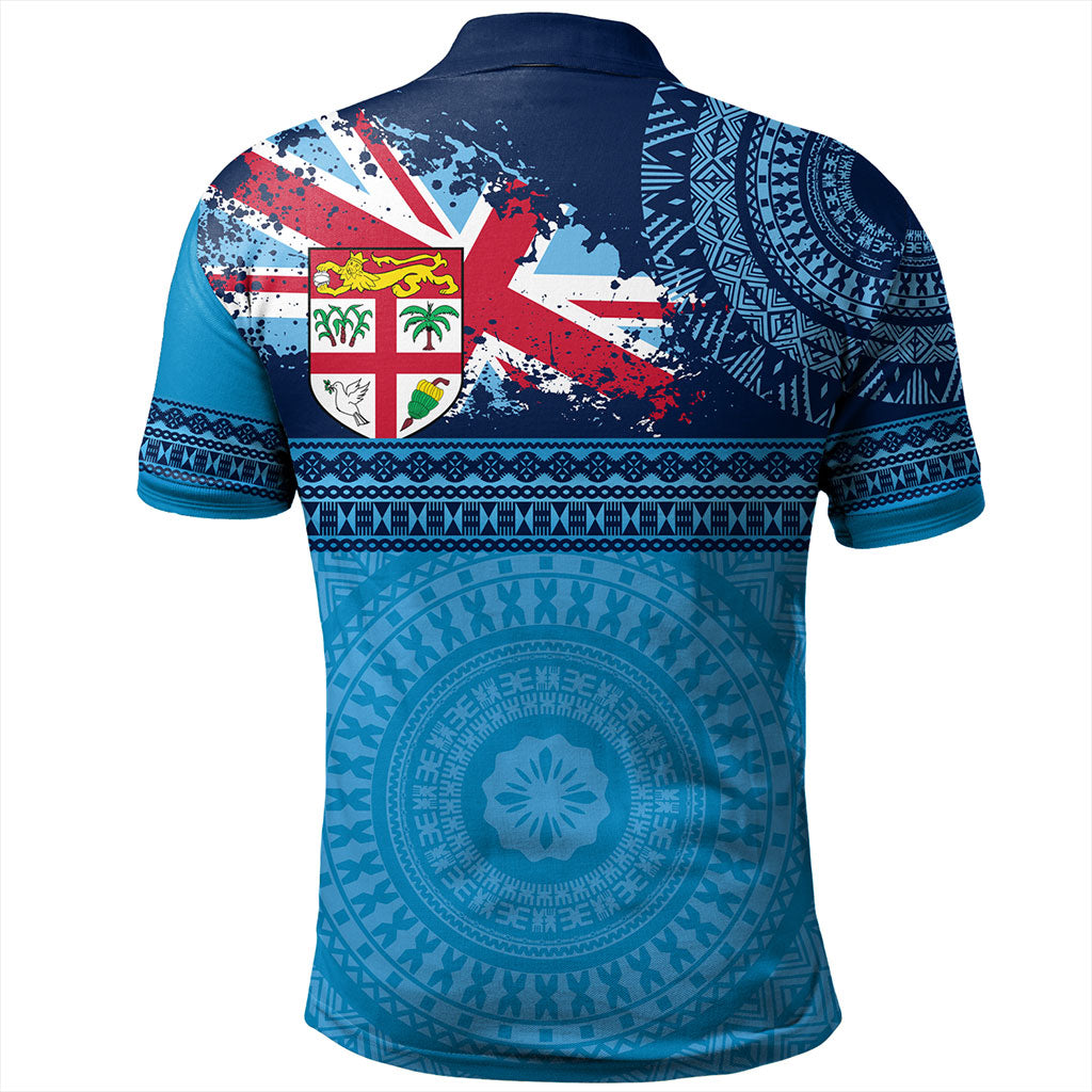 Fiji Polo Shirt Flag Bula Tribal