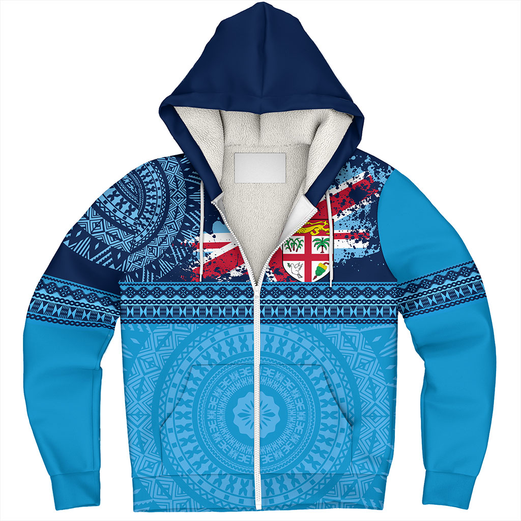 Fiji Sherpa Hoodie Flag Bula Tribal