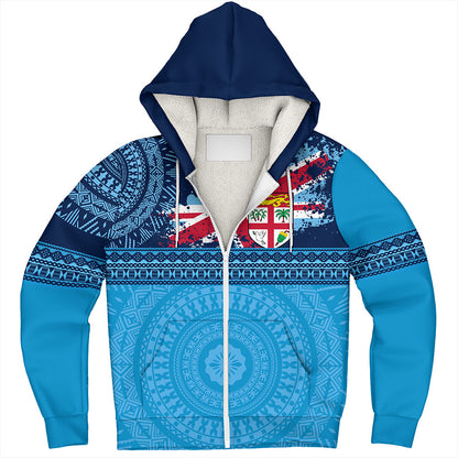 Fiji Sherpa Hoodie Flag Bula Tribal