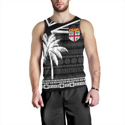 Fiji Tank Top Flag With Coconut Black Style