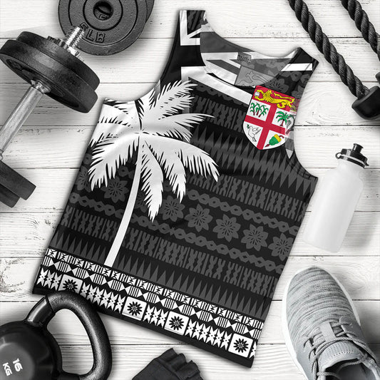 Fiji Tank Top Flag With Coconut Black Style