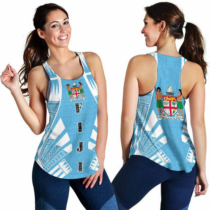 Fiji Women Racerback Tank - Polynesian Tattoo Flag