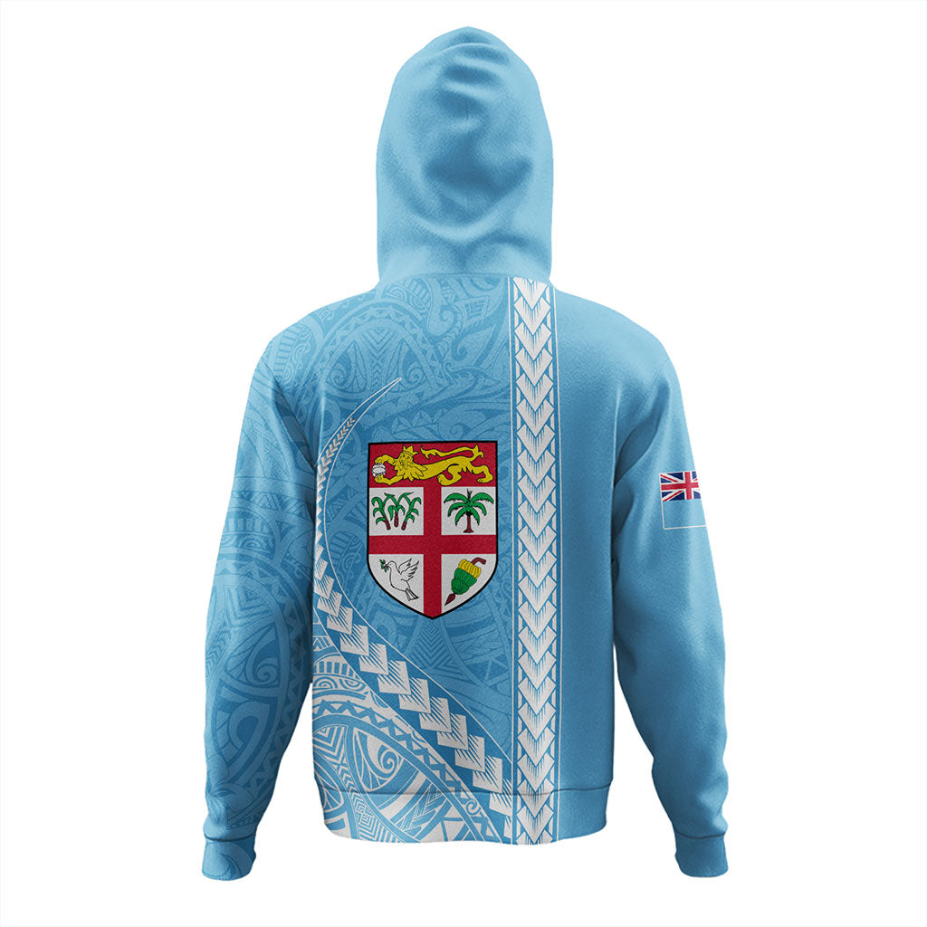 Fiji Hoodie Tribal Melanesian Flag And Coat Of Arms