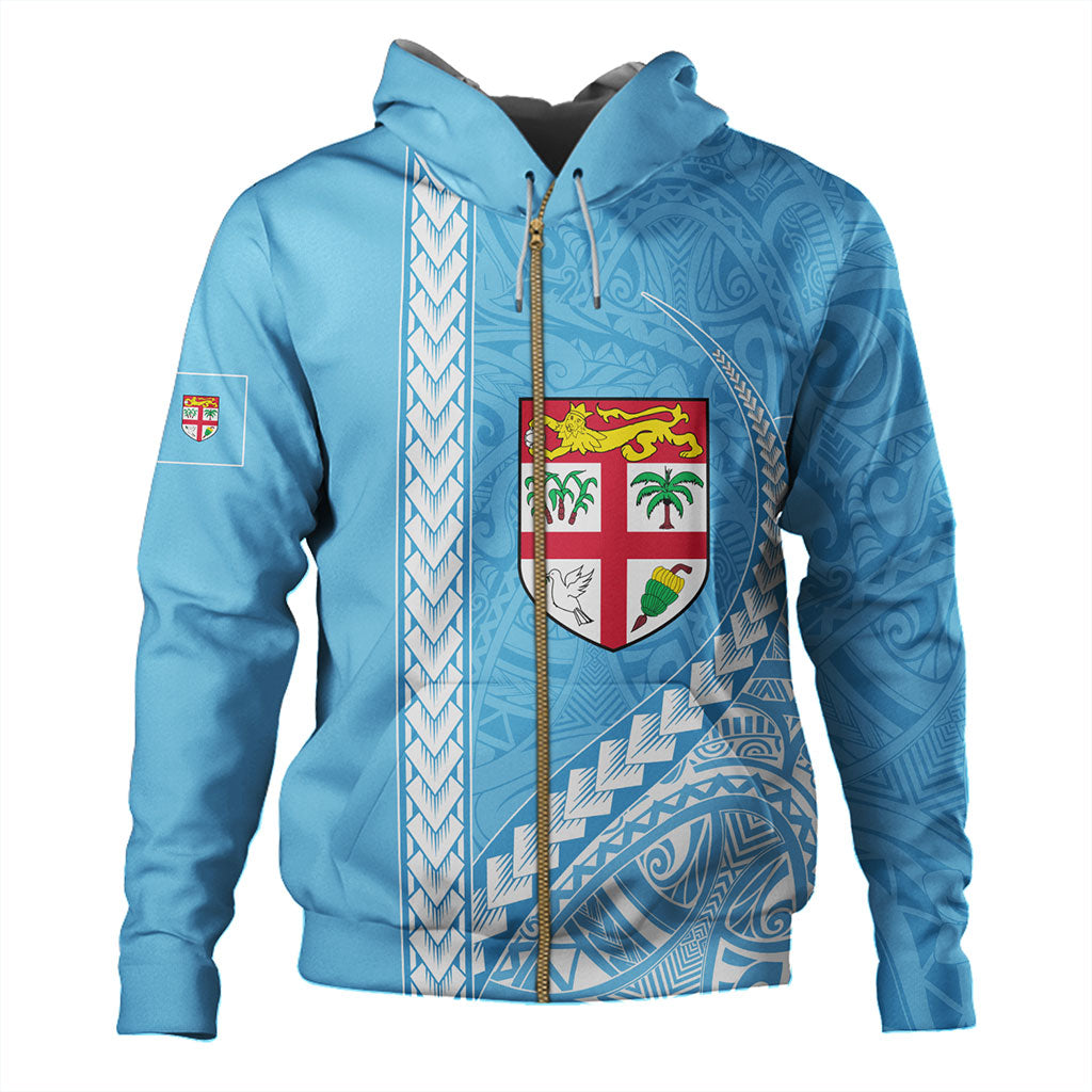 Fiji Hoodie Tribal Melanesian Flag And Coat Of Arms