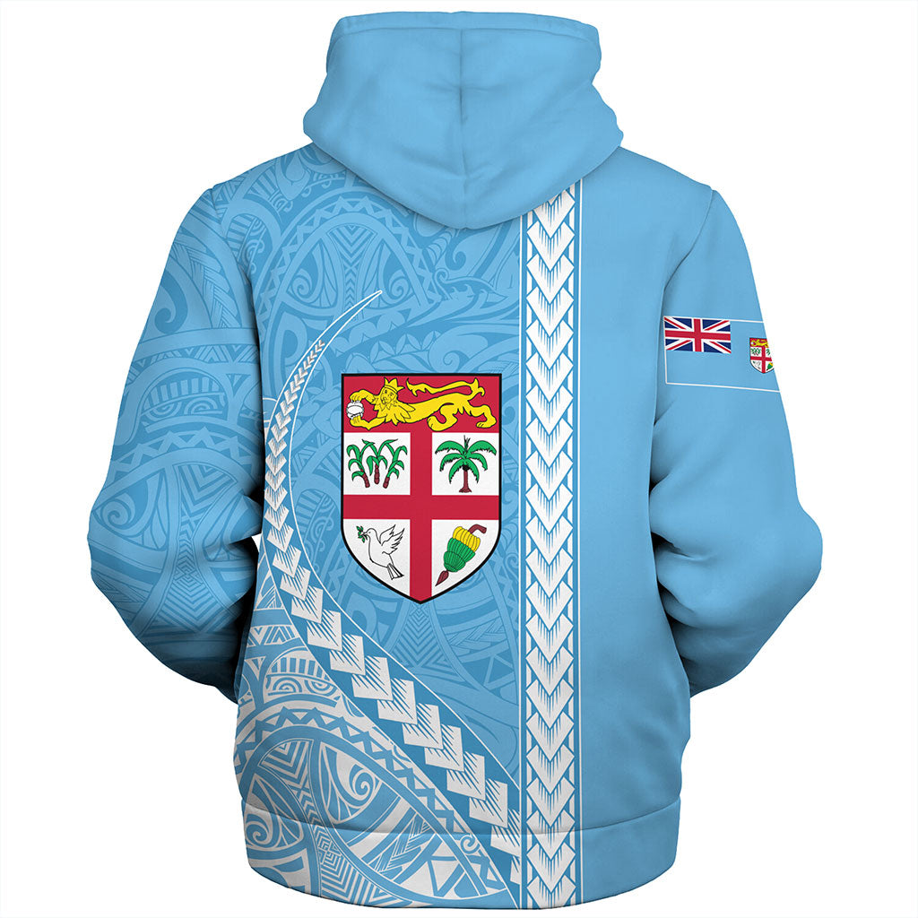 Fiji Sherpa Hoodie Tribal Melanesian Flag And Coat Of Arms