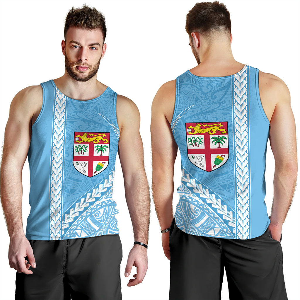 Fiji Tank Top Tribal Melanesian Flag And Coat Of Arms