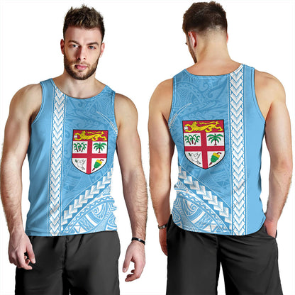Fiji Tank Top Tribal Melanesian Flag And Coat Of Arms