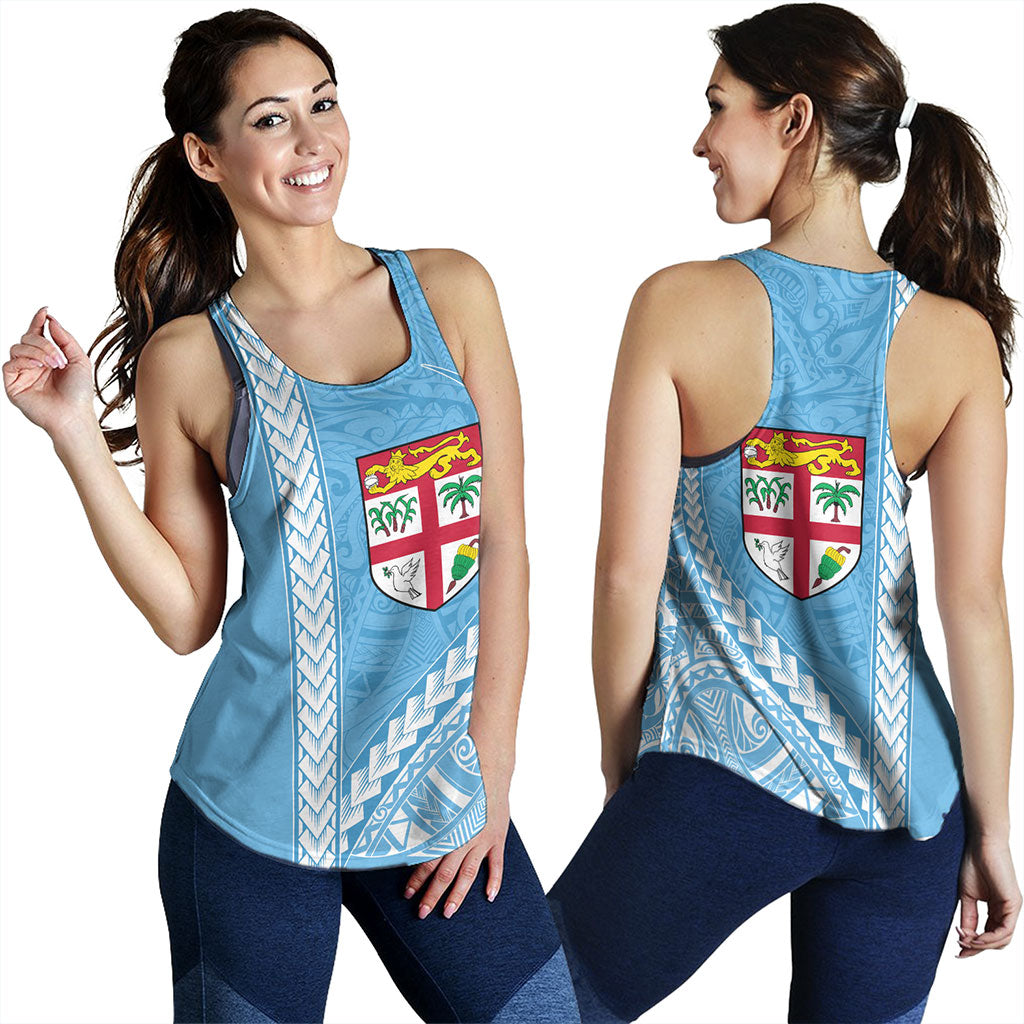 Fiji Women Tank Tribal Melanesian Flag And Coat Of Arms