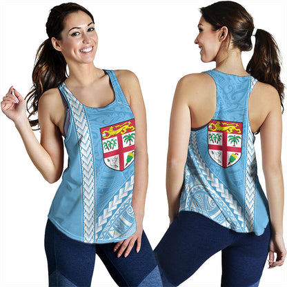 Fiji Women Tank Tribal Melanesian Flag And Coat Of Arms