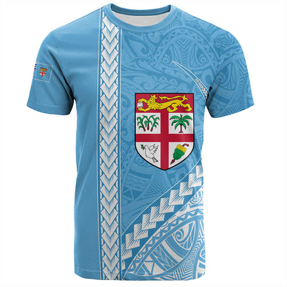 Fiji T-Shirt Tribal Melanesian Flag And Coat Of Arms