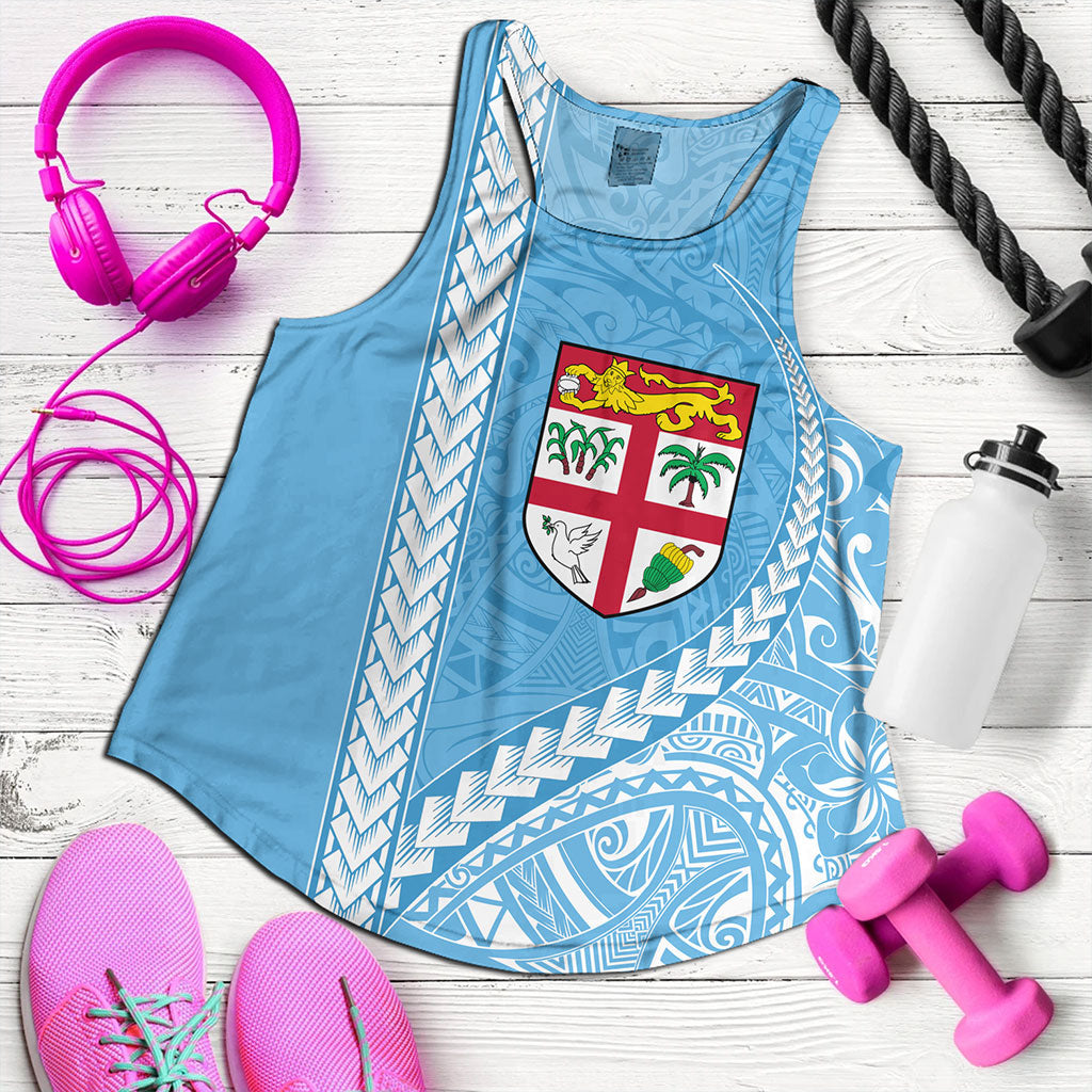 Fiji Women Tank Tribal Melanesian Flag And Coat Of Arms