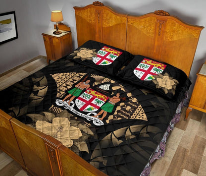 Fiji Polynesian Quilt Bed Set Hibiscus Gold
