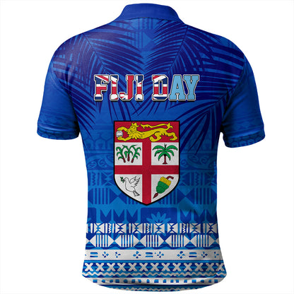 Fiji Polo Shirt Happy Fiji Day Celebration Tropical Leaf