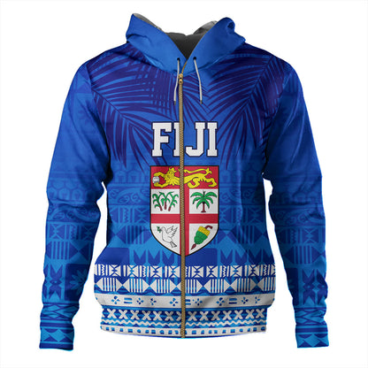 Fiji Hoodie Happy Fiji Day Celebration Tropical Leaf