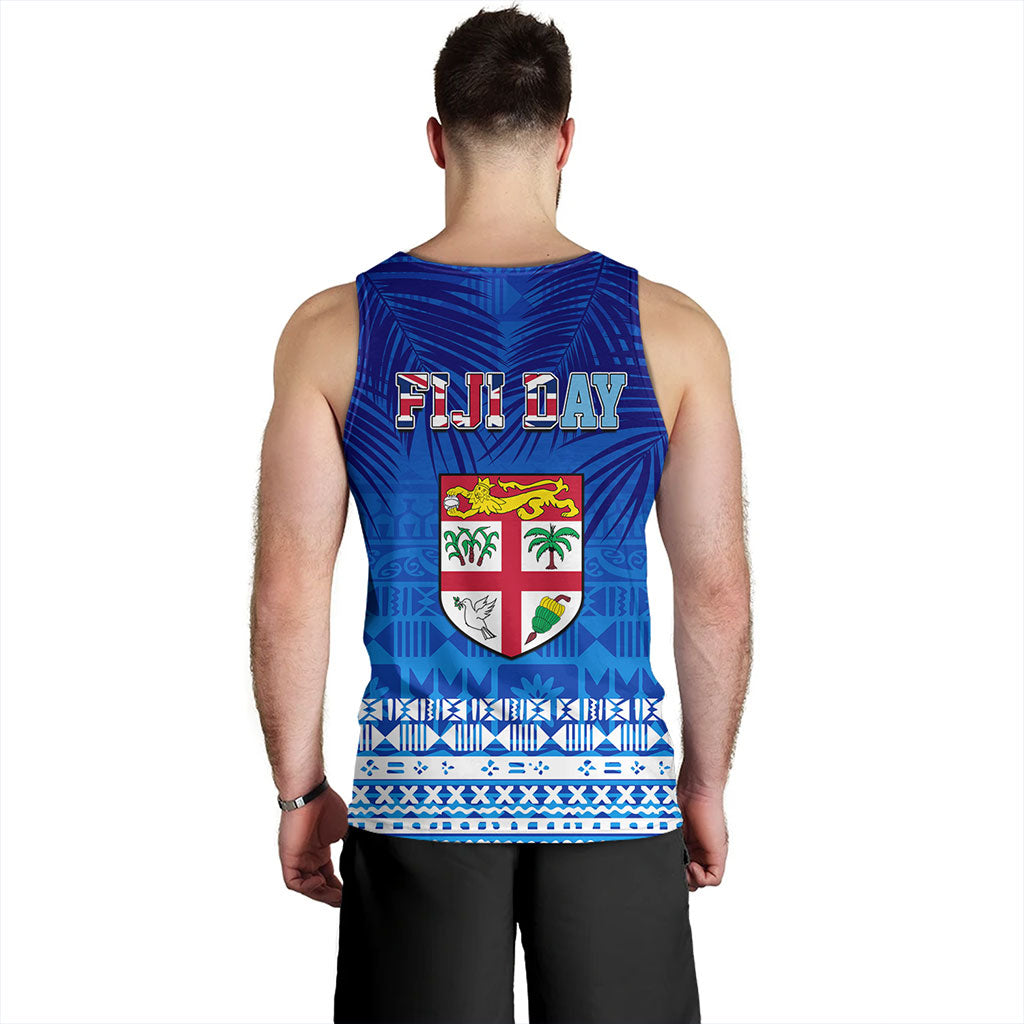 Fiji Tank Top Happy Fiji Day Celebration Tropical Leaf