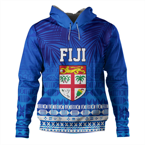 Fiji Hoodie Happy Fiji Day Celebration Tropical Leaf