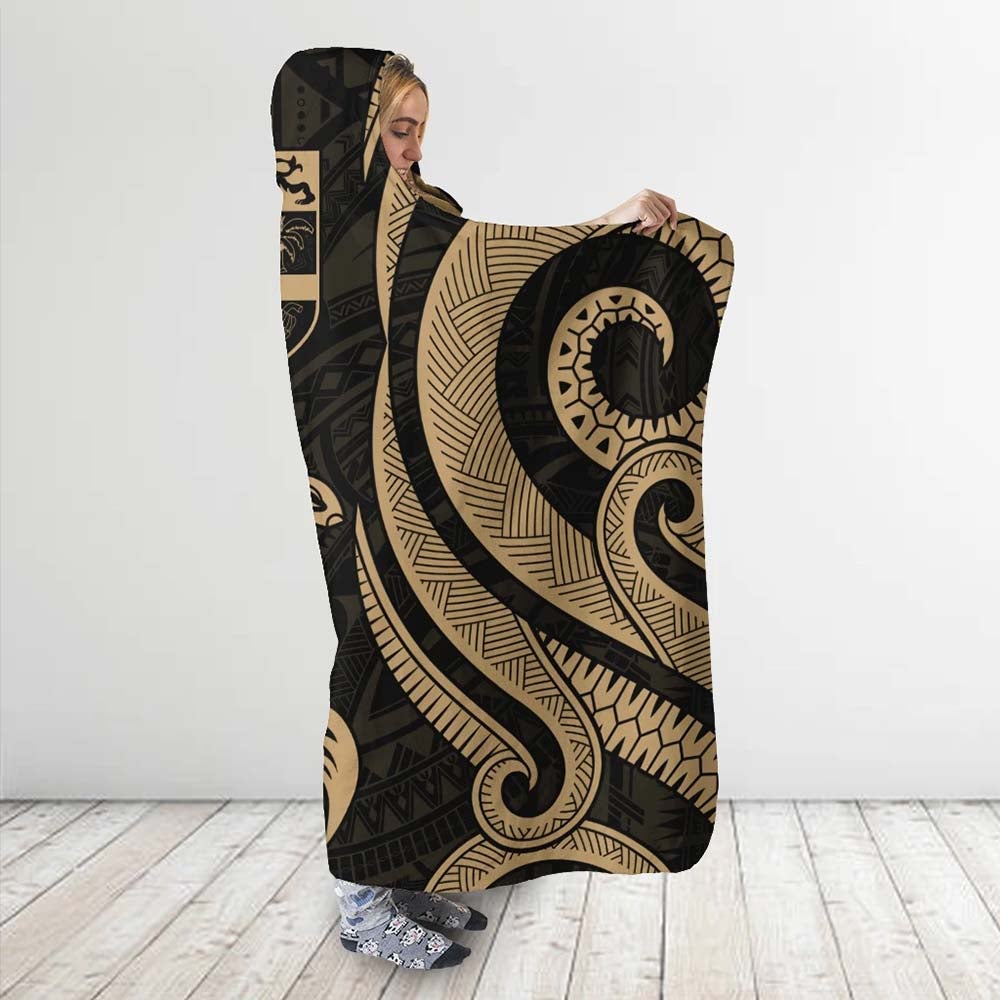 Fiji Hooded Blanket - Gold Tentacle Turtle