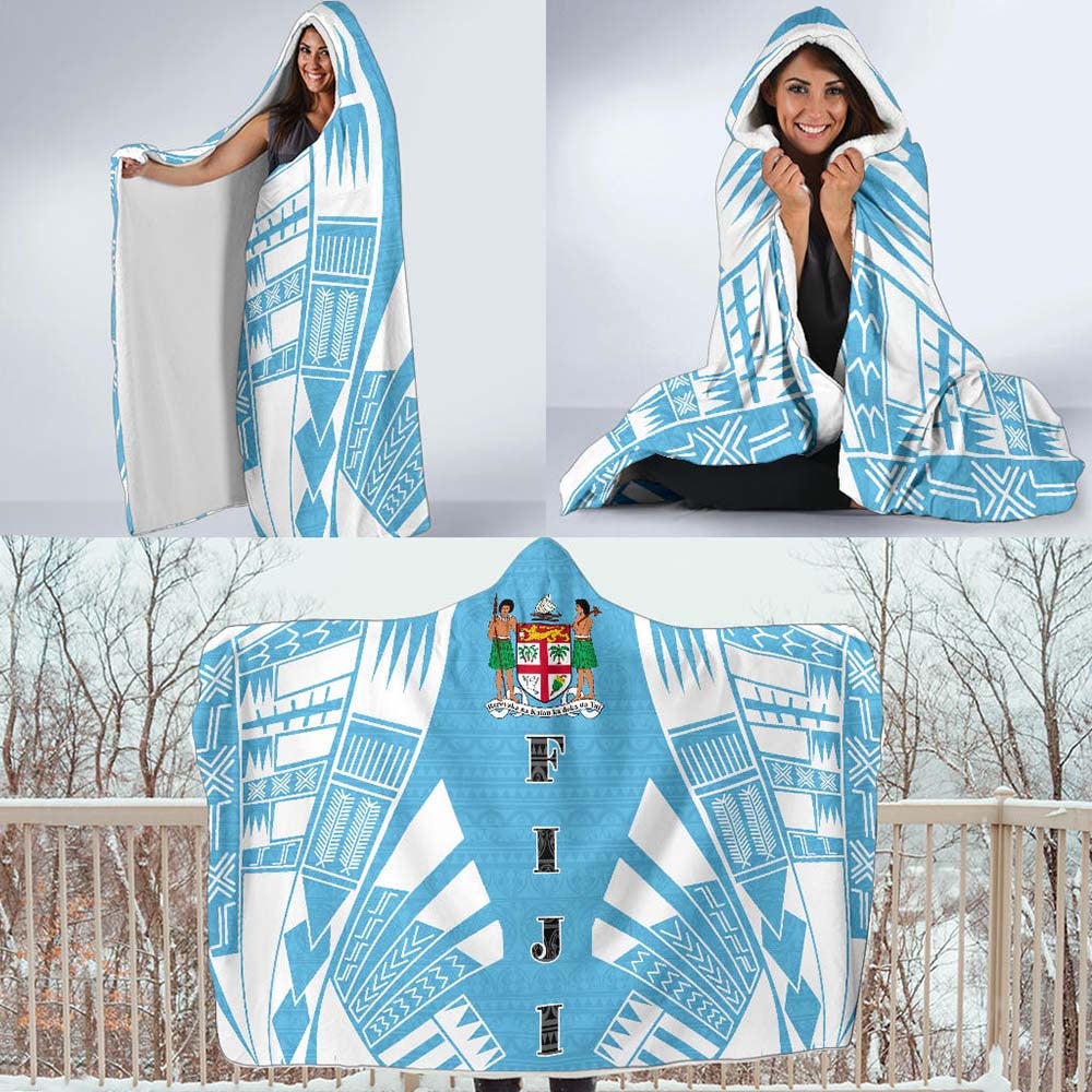 Fiji Hooded Blanket - Polynesian Tattoo Flag