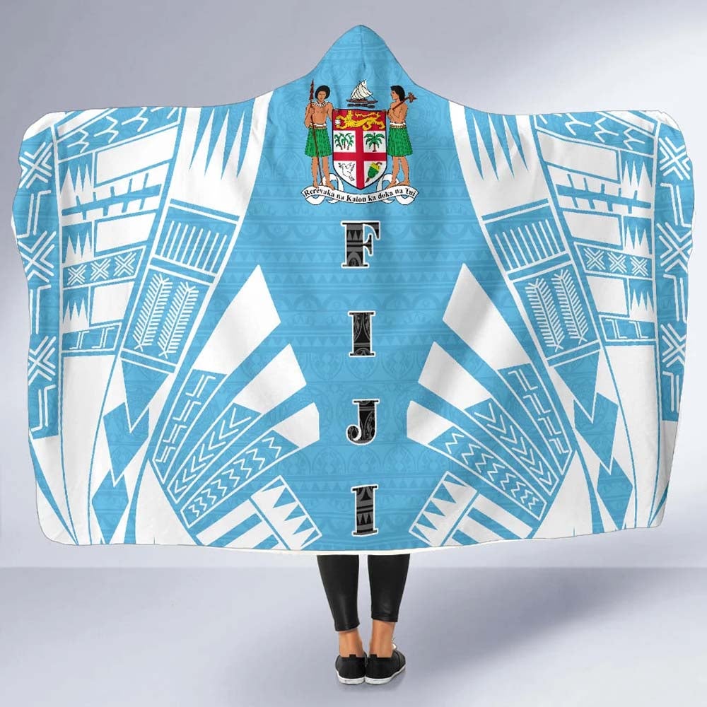 Fiji Hooded Blanket - Polynesian Tattoo Flag